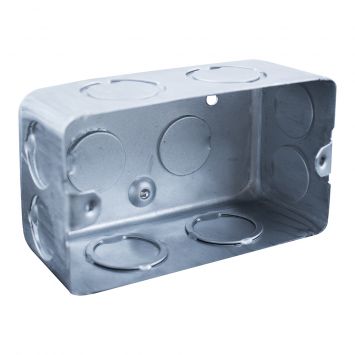 Caja embutir rectangular 5x10cm chapa nº18 sp aluminizada