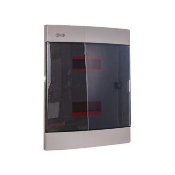 Caja embutir plástica p/térmica 24 módulos din ip40 puerta fume vacía línea luxury