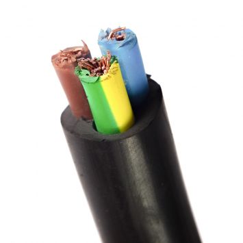 Cable tipo taller tripolar   3 x  6 mm pvc negro  x metro
