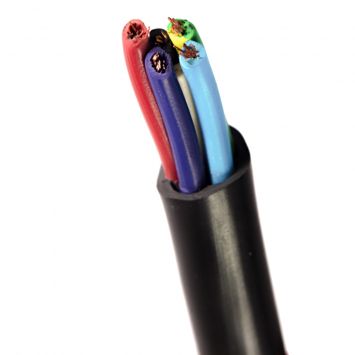 Cable tipo taller multipolar  5x1.5 mm pvc negro