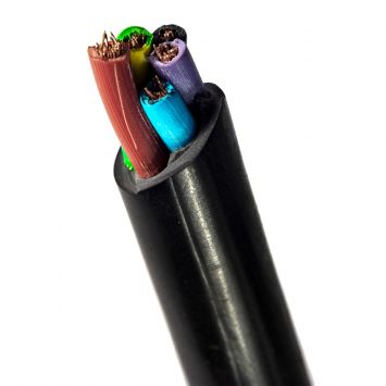 Cable tipo taller multipolar 5x2.5 mm pvc negro