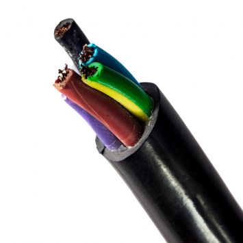 Cable tipo taller multipolar  5 x 4 mm  pvc negro  x metro