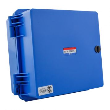 Gabinete polipropileno exterior estanco ip67 242x232x140mm azul