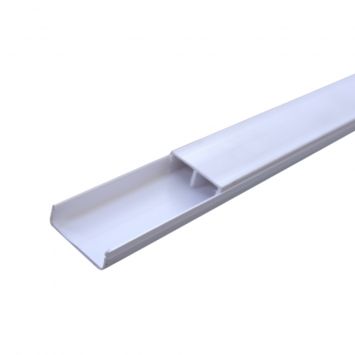 Cablecanal plastico 30x12mm con tabique separador sin adheisvo tp-3012-bl blanco tira x 2m